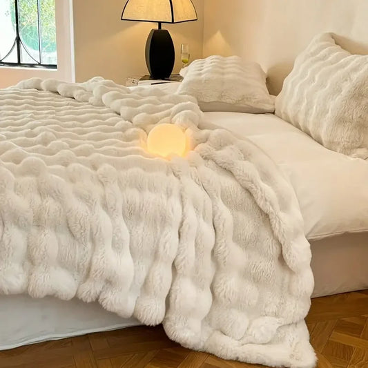 Extra Soft Faux Fur Plush Blanket